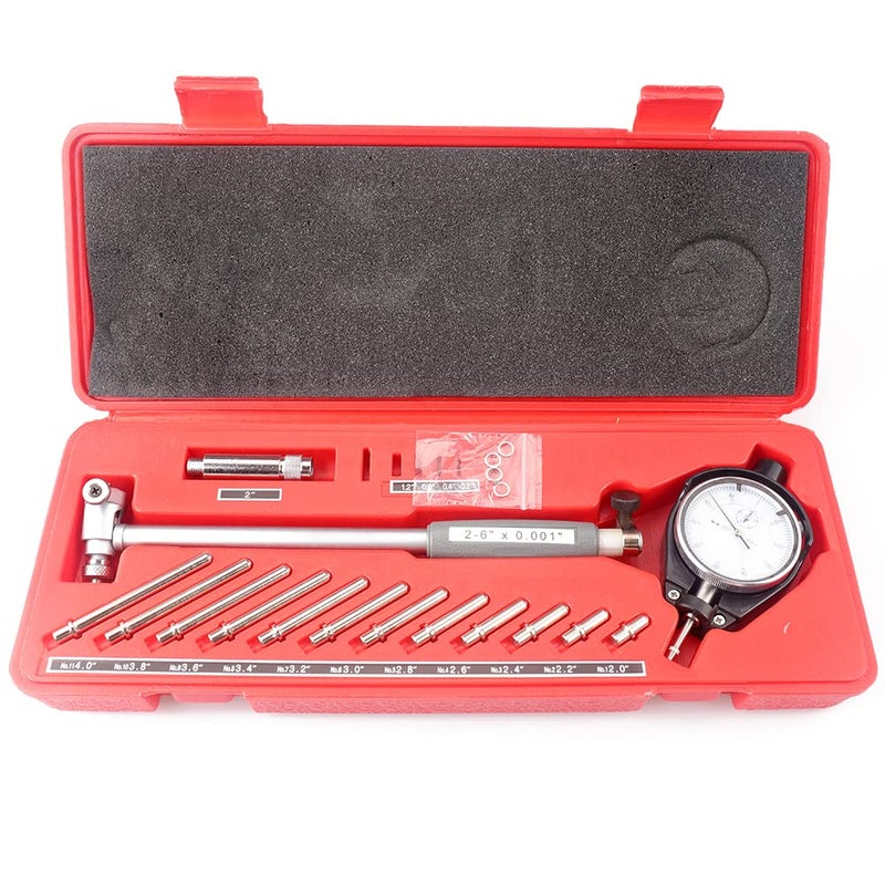 Oudtinx Dial Bore Gauge Set Range 2.0"-6.0" Diameter Indicator Measuring Engine Cylinder Tool Kit - Image 2